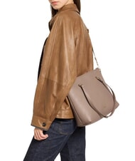 COCCINELLE MARINA Shopping Bag in pelle warm taupe - Borse Donna - 2
