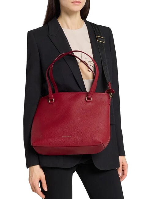 MARINA Shopping Bag in pelle sangria - Borse Donna