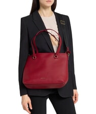 COCCINELLE MARINA Shopping Bag in pelle sangria - Borse Donna - 2