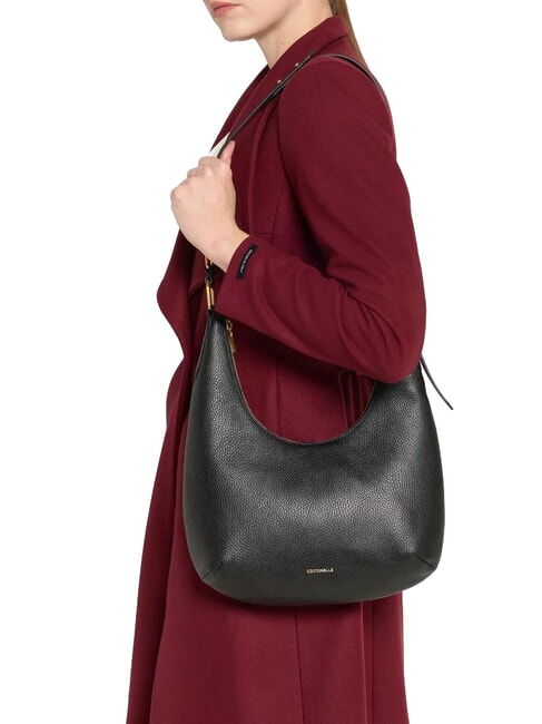 SAGITTA Borsa a tracolla, in pelle Nero - Borse Donna