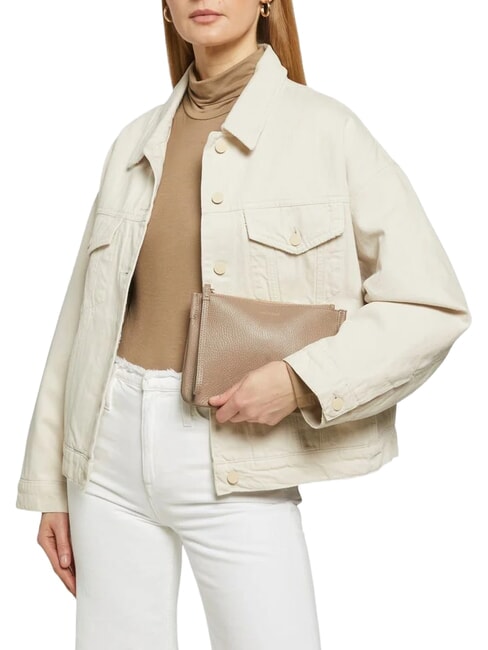 LORINE Pochette in pelle warm taupe - Borse Donna
