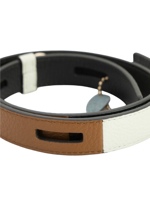 CAMPIONARIO - GIOVE Tracolla in pelle nero+cognac h+marshmallow - Accessori per borse