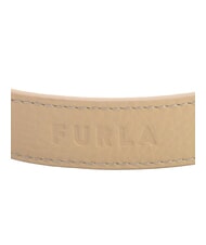 FURLA CAMPIONARIO - GIOVE Tracolla logata, in pelle greige+nero - Accessori per borse - 3