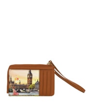 YNOT YESBAG Portacarte piatto con zip e polsierina yellow flower - Portafogli Donna - 3