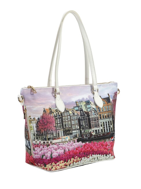 YESBAG Borsa shopping media a spalla tulips - Borse Donna
