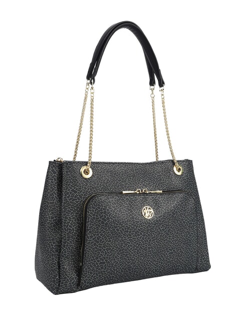 LUX Borsa a spalla manici catena NERO - Borse Donna