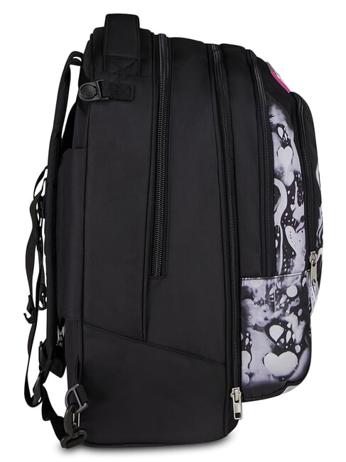 PLUMPY LINE GIRL Zaino trolley sdoppiabile Nero - Zaini con carrello