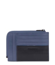 PIQUADRO B2 REVAMP Porta card con portamonete blu - Portafogli Uomo - 2