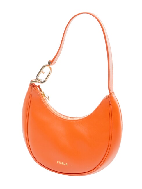 PRIMAVERA Borsa a spalla piccola pelle vitello tangerine - Borse Donna