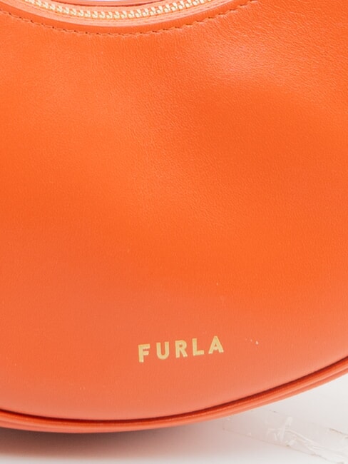 PRIMAVERA Borsa a spalla piccola pelle vitello tangerine - Borse Donna