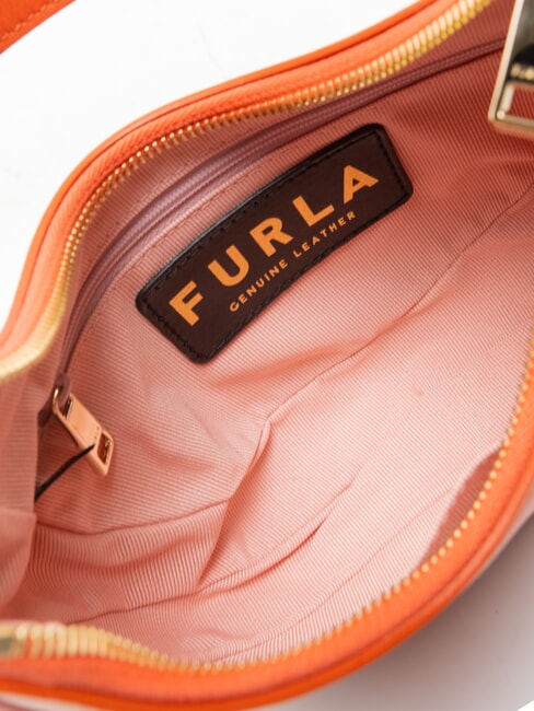 PRIMAVERA Borsa a spalla piccola pelle vitello tangerine - Borse Donna