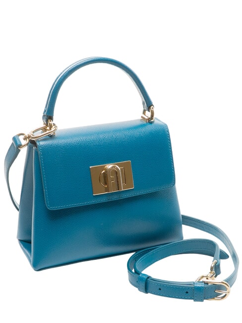 1927 Mini bag a mano, con tracolla, in pelle ottanio - Borse Donna