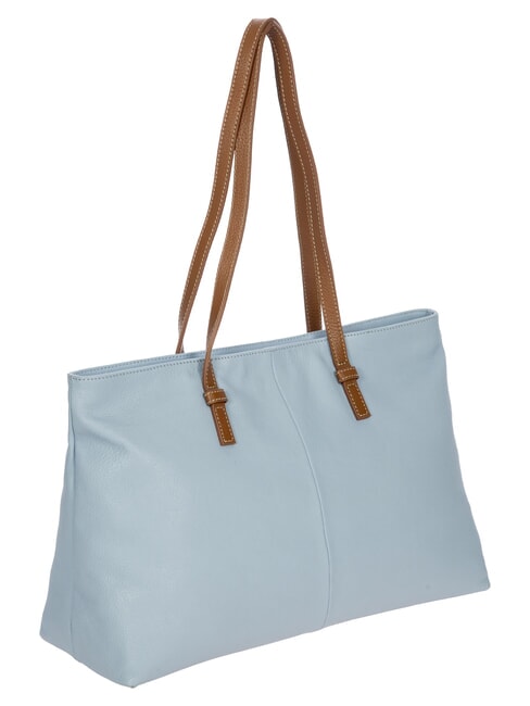 CREMONA S Borsa shopping in pelle, a spalla cielo - Borse Donna