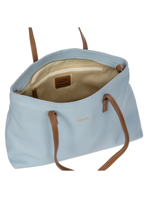 CREMONA S Borsa shopping in pelle, a spalla cielo - Borse Donna