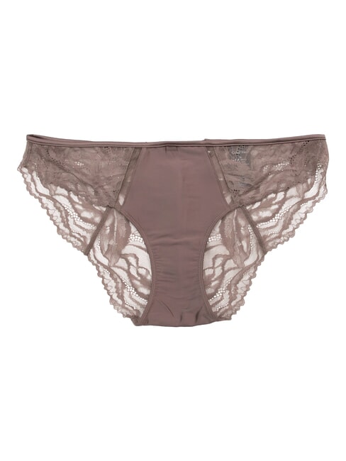 CK Slip pizzo motivo floreale plum truffle - Slip Donna