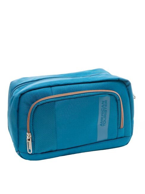 BLAZING RIDE Beauty case con tasca frontale teal/orange - Beauty Case