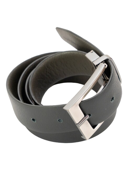 CLASSIC Cintura in pelle saffiano, accorciabile Dark Grey/Black - Cinture