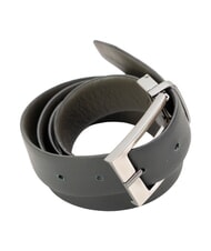 TRUSSARDI CLASSIC Cintura in pelle saffiano, accorciabile Dark Grey/Black - Cinture - 3