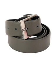 TRUSSARDI CLASSIC Cintura in pelle saffiano, accorciabile Dark Grey/Black - Cinture - 4