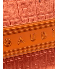 GAUD&Igrave; ADA VELUR L Borsa a mano con inserti in velluto arancio - Borse Donna - 3