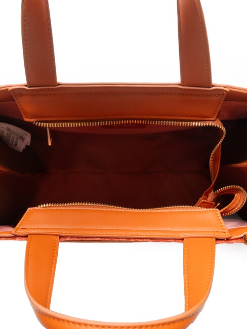 ADA VELUR L Borsa a mano con inserti in velluto arancio - Borse Donna