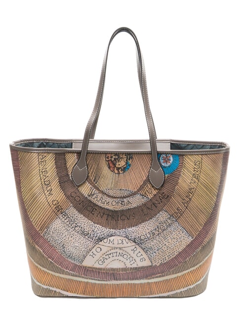 PLANETARIUM Borsa shopping grande wild watercolor/ dk taupe - Borse Donna