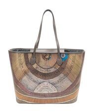 GATTINONI PLANETARIUM Borsa shopping grande wild watercolor/ dk taupe - Borse Donna - 4