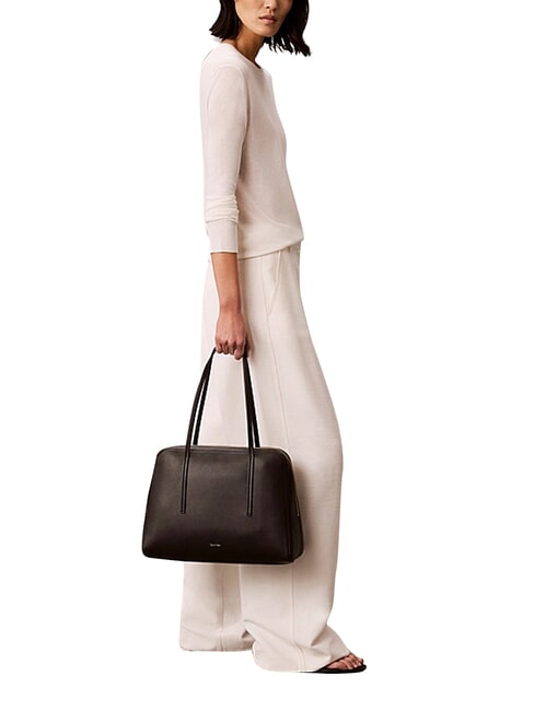 FOIL LOGO XL Borsa a spalla black/toasted coconut - Borse Donna