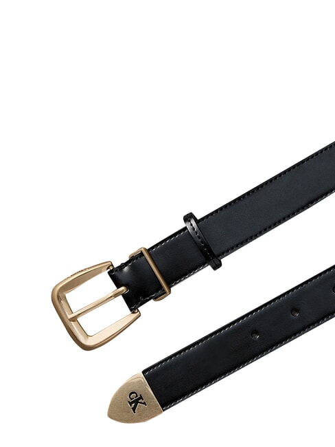 HW END TIP Cintura in pelle black / antique light gold - Cinture