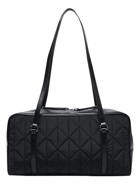 QUILTED NYLON L Borsa a spalla na black - Borse Donna
