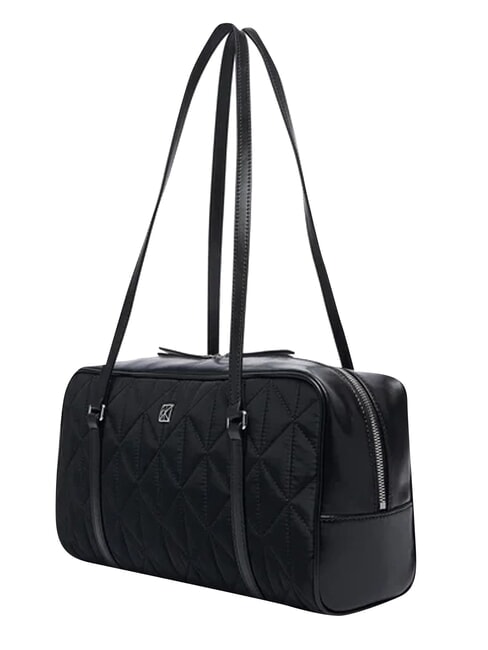 QUILTED NYLON L Borsa a spalla na black - Borse Donna
