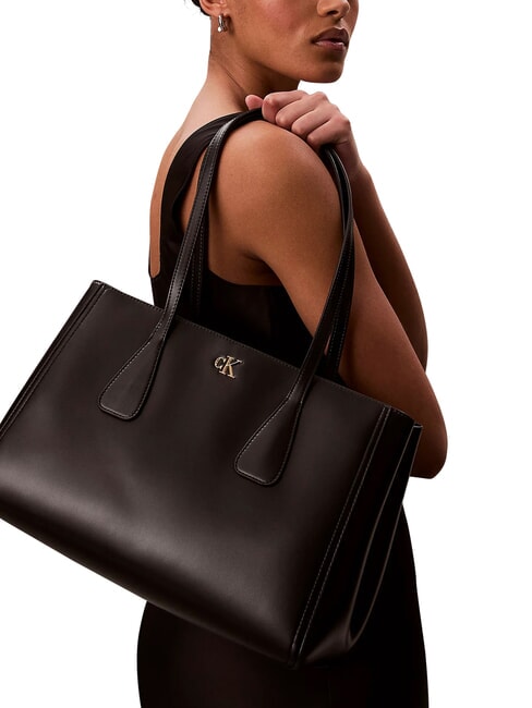 CK MEDIUM  L Borsa a spalla na black - Borse Donna