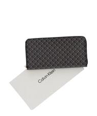 CALVIN KLEIN EMBLEM AOP Portafoglio zip around black aop - Portafogli Donna - 3