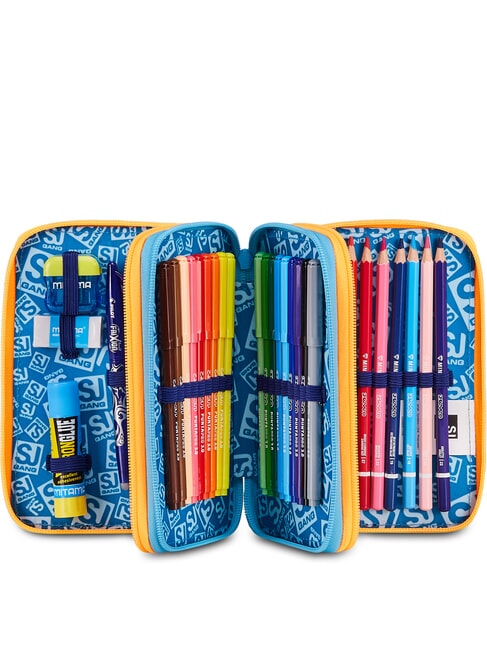 JOYFUL PINS BOY Astuccio con Kit Scolastico BLUE PRINT           - Astucci e Accessori