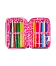 SJGANG JOYFUL PINS GIRL Astuccio con Kit Scolastico fuxiafluo - Astucci e Accessori - 5