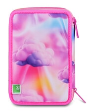 SJGANG JOYFUL PINS GIRL Astuccio con Kit Scolastico fuxiafluo - Astucci e Accessori - 6