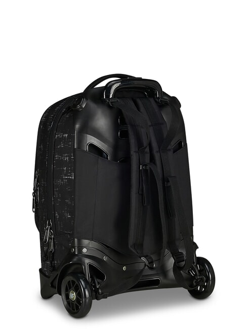 PLUG FANTASY Zaino Trolley sganciabile black doodle - Zaini con carrello