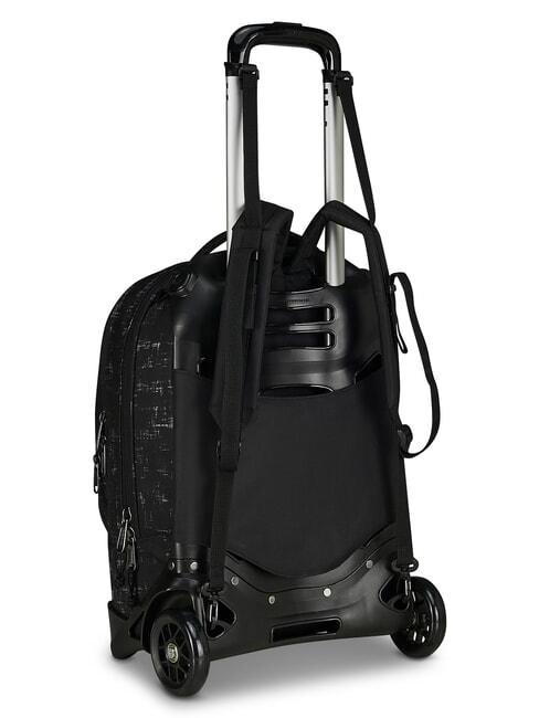 PLUG FANTASY Zaino Trolley sganciabile black doodle - Zaini con carrello