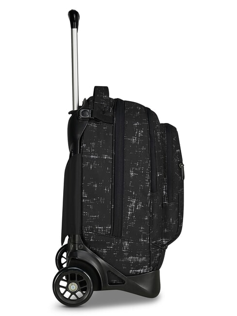 PLUG FANTASY Zaino Trolley sganciabile black doodle - Zaini con carrello