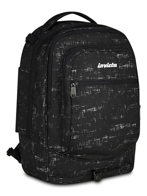 PLUG FANTASY Zaino Trolley sganciabile black doodle - Zaini con carrello