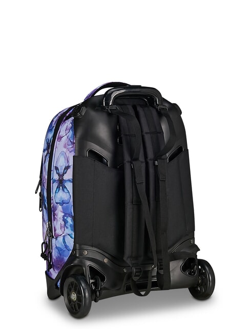 PLUG FANTASY Zaino Trolley sganciabile aqua flowers - Zaini con carrello
