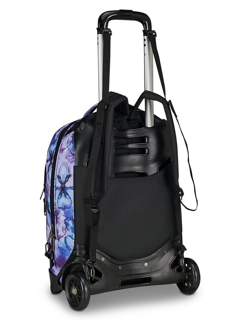 PLUG FANTASY Zaino Trolley sganciabile aqua flowers - Zaini con carrello