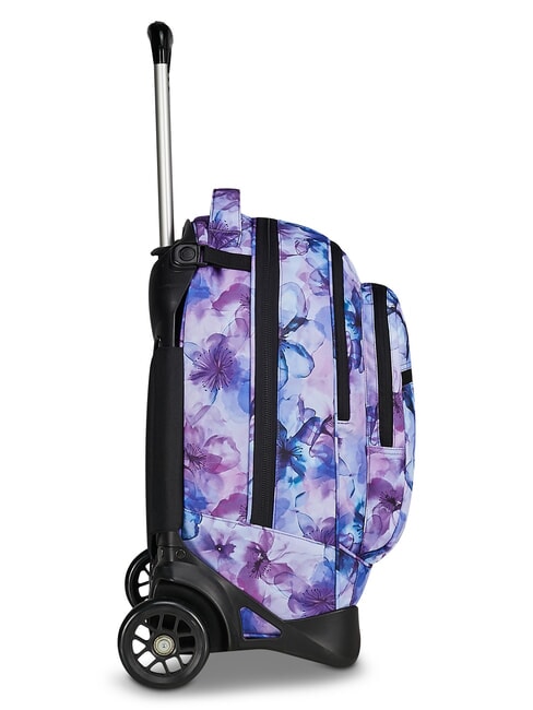PLUG FANTASY Zaino Trolley sganciabile aqua flowers - Zaini con carrello