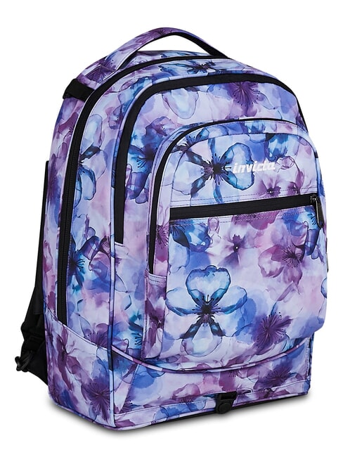 PLUG FANTASY Zaino Trolley sganciabile aqua flowers - Zaini con carrello