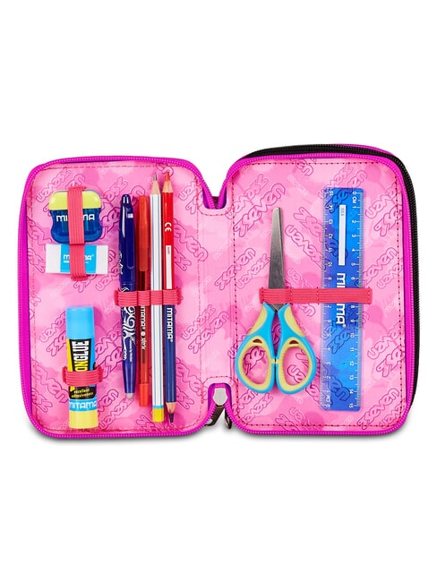 PLUMPY LINE GIRL Astuccio con Kit Scolastico Nero - Astucci e Accessori