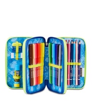 SEVEN BLU FUSION Astuccio con Kit Scolastico turchese fluo - Astucci e Accessori - 2