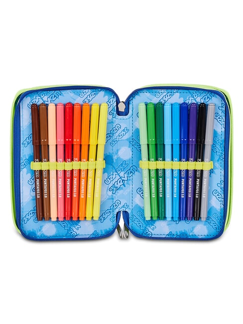BLU FUSION Astuccio con Kit Scolastico turchese fluo - Astucci e Accessori