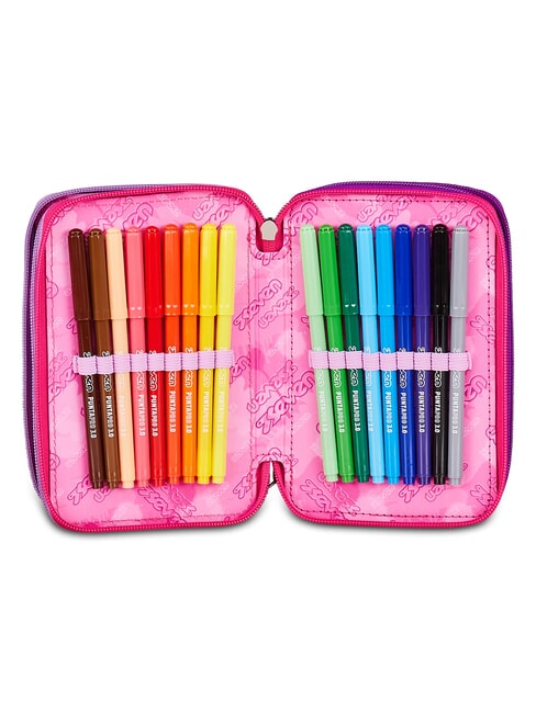 BUZZY NOTE GIRL Astuccio con Kit Scolastico CYCLAMIN             - Astucci e Accessori