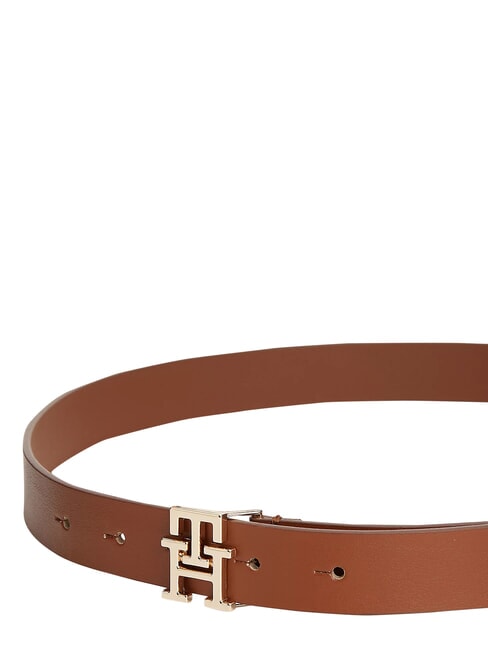TH LOGO Cintura in pelle cognac - Cinture
