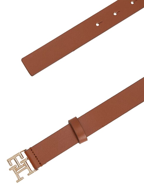TH LOGO Cintura in pelle cognac - Cinture